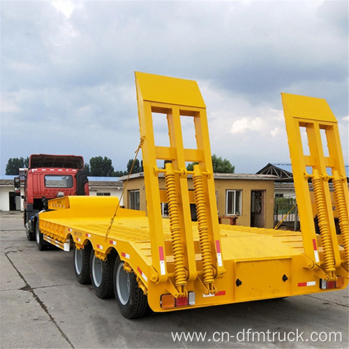 3 Axles 50t Construction Equipment Lowbed Semi Trailers